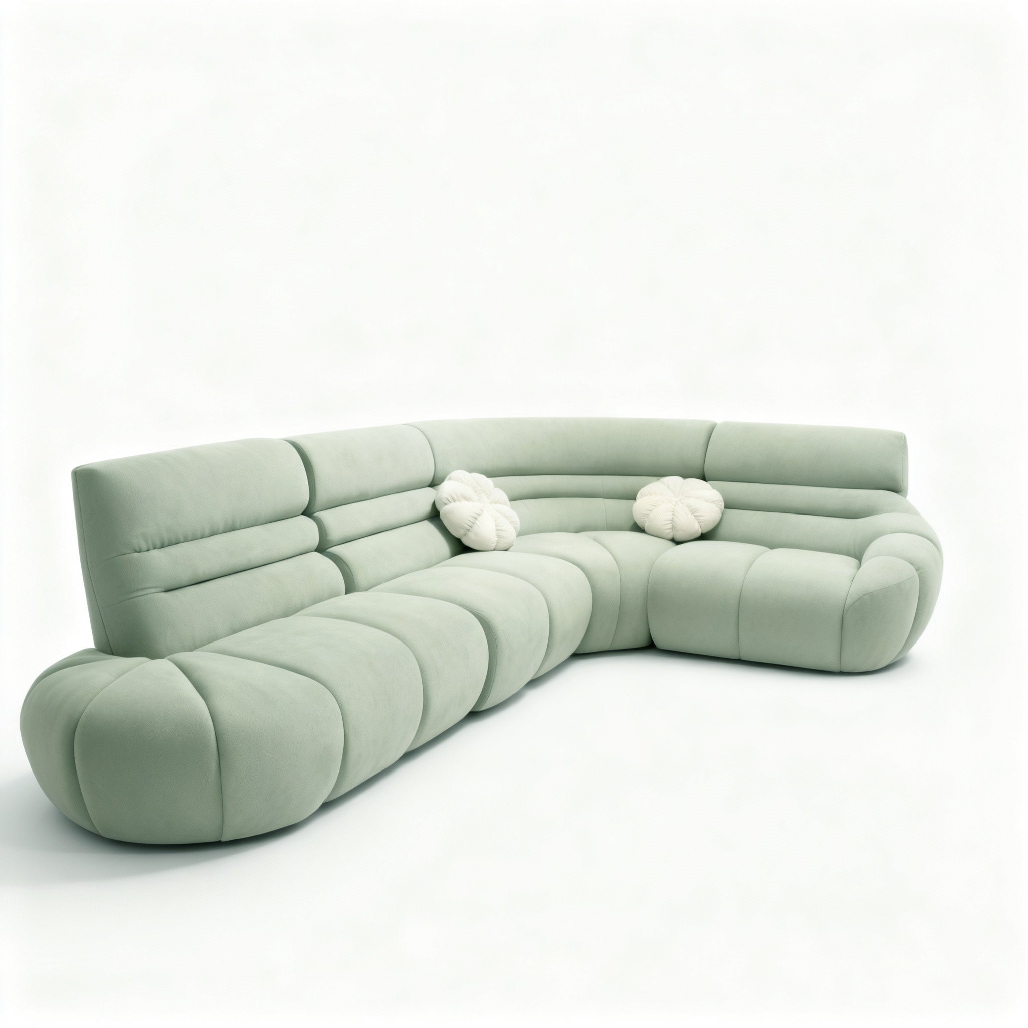 Velour Crest Sofa