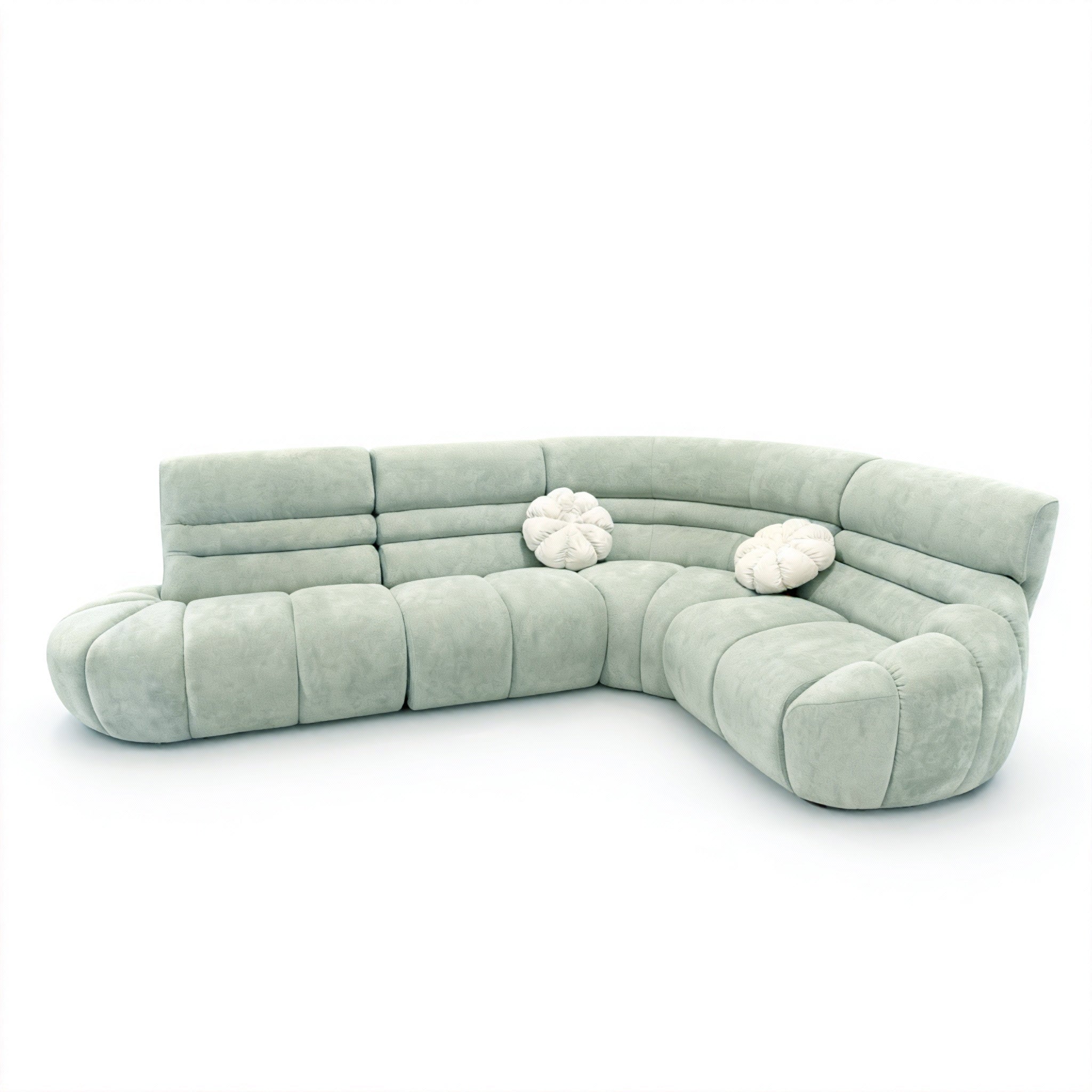 Velour Crest Sofa
